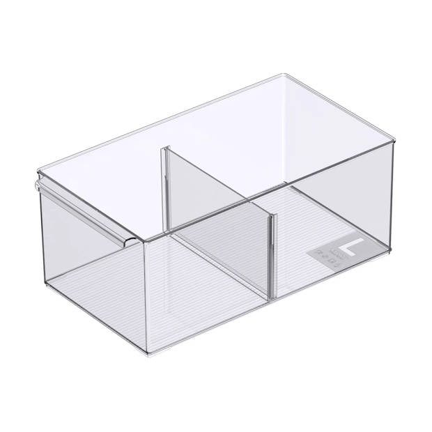 So Clever Opbergbakje diep Classic Clear - 20 x 37 cm (L) - Uitneembare verdelers