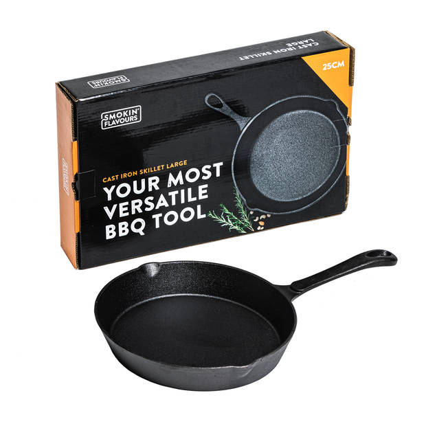 Gietijzeren skillet pan combi set Smokin' Flavours