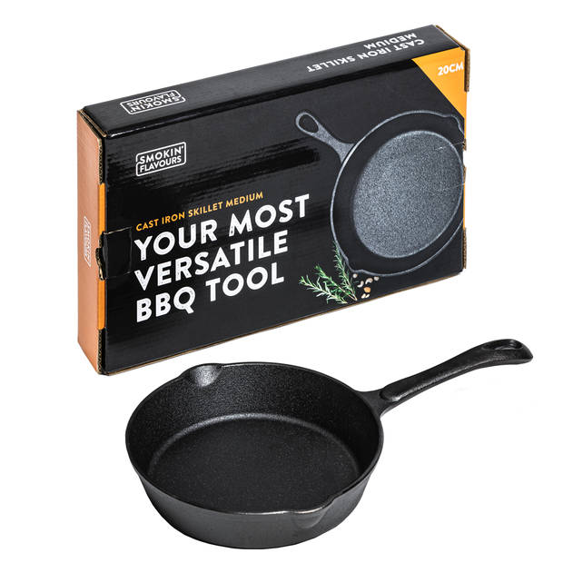 Gietijzeren skillet pan combi set Smokin' Flavours