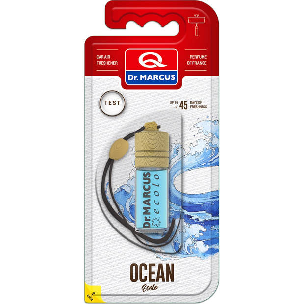 Dr. Marcus Ecolo Ocean autogeurtje met neutrafresh technologie - Luchtverfrisser auto - 4,5 ml