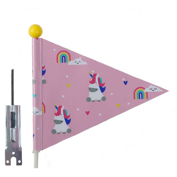 PexKids Beveiligingsvlag Pexkids Unicorn Pink met eenhoornprint