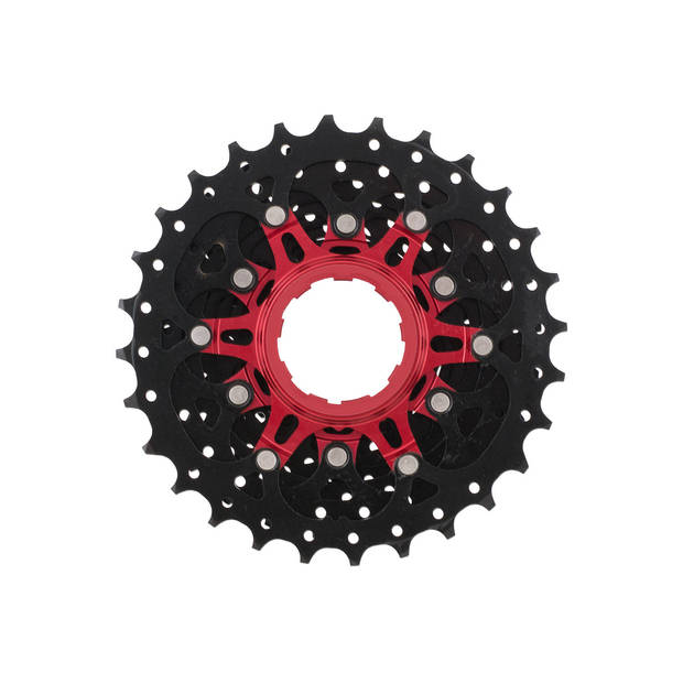 Sunrace Cassette Csrx1 11S 11-28T staal zwart/rood