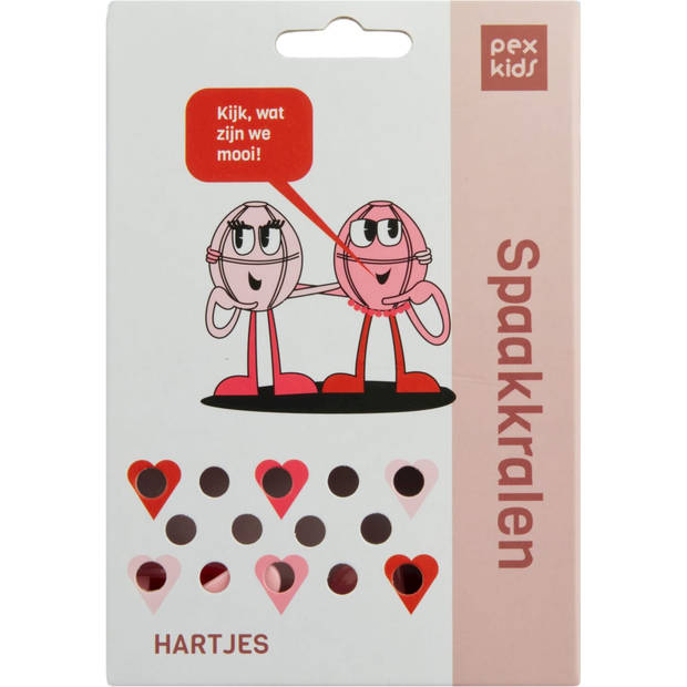 PexKids Bicycle sprak kralen Pexkid's "Hearts 4-Colored (20 stuks op kaart)