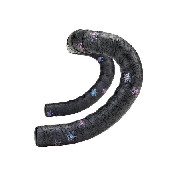 Supacaz Super sticky kush galaxy stuurlint zwart / oil slick inclusief oil slick aluminium stuurplug