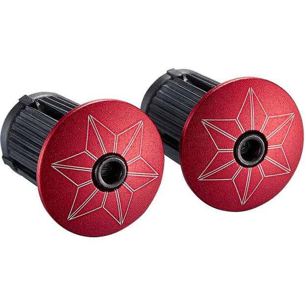 Supacaz Super sticky kush star fade stuurlint zwart / rood inclusief aluminium rode stuurplug