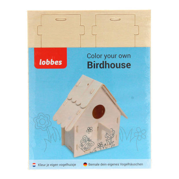 Lobbes Maak je eigen Houten Vogelhuisje, variatie B