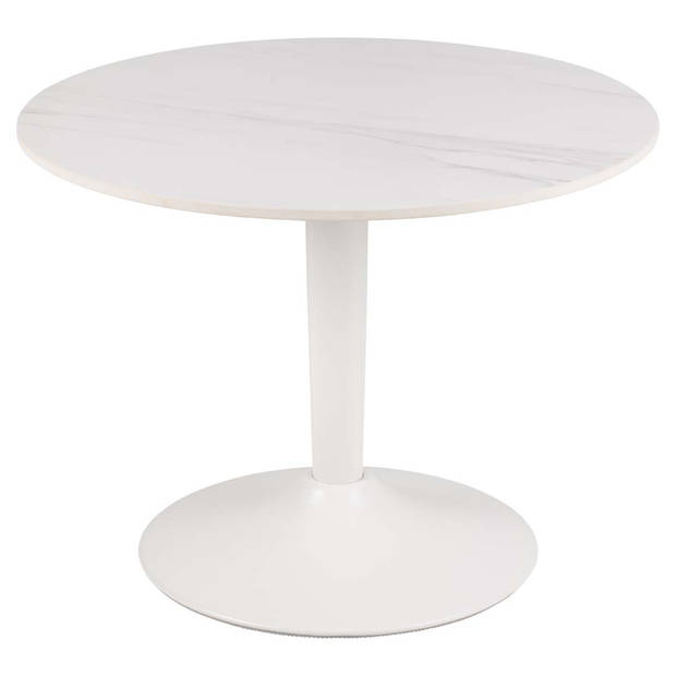 Mitol salontafel Ø60cm keramiek wit.