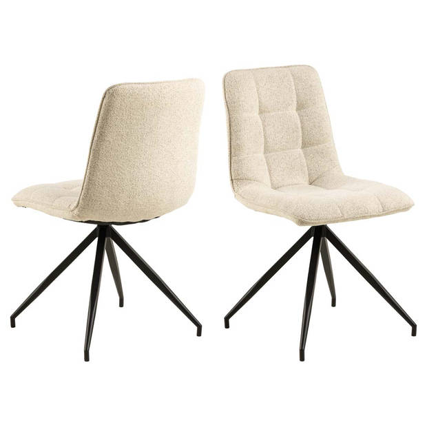 2 x Cocon eetkamerstoel beige.