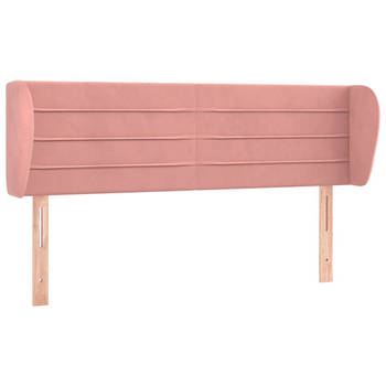 The Living Store Klassieke hoofdbord - Hoofdbord - 147x23x78/88 cm - Roze fluweel