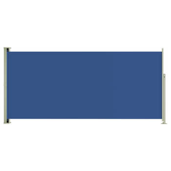 The Living Store Zijscherm - Blauw - Polyester - 140 x (0 - 300) cm