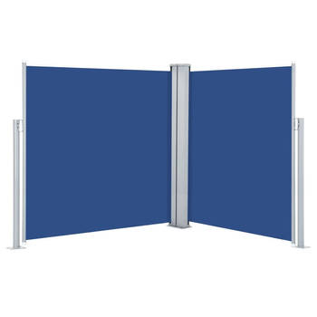 The Living Store Zijluifel Uittrekbaar - 140 x (0-600) cm - Blauw Polyester PU-Coating