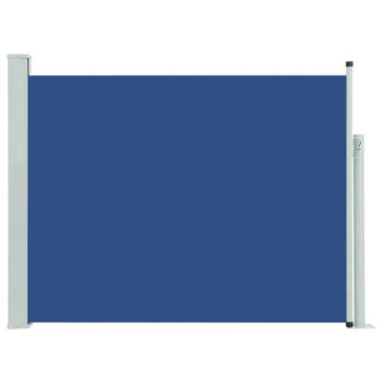 The Living Store Zijscherm - Blauw - 140 x (0-500) cm - UV- en scheurbestendig polyester