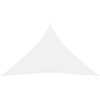 The Living Store Zonnezeil driehoekig - 4.5 x 4.5 x 4.5 m - Wit - PU-gecoat oxford stof