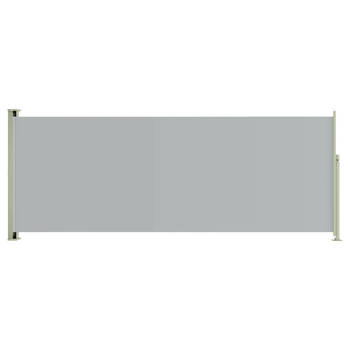 The Living Store Zijscherm - Polyester - Grijs - 117 x (0 - 300) cm - UV-Bestendig