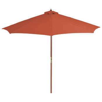 The Living Store Tuinparasol - Terracotta - 300 x 250 cm - 48 mm paaldiameter