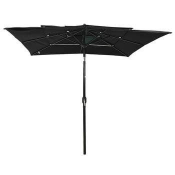 The Living Store Parasol 3-laags - Tuin - 250 x 250 x 260 cm - Polyester/Aluminium