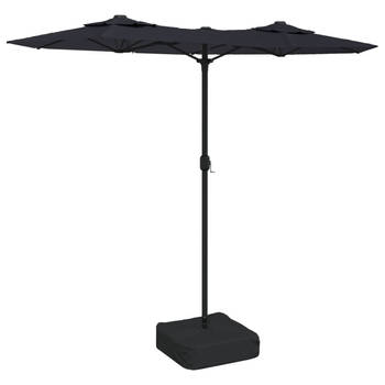 The Living Store Dubbele Parasol - Elegant - Parasols - 316x145x240 cm - LED-verlichting