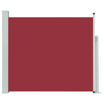 The Living Store Zijscherm Rood - Polyester - 100 x 0-300 cm