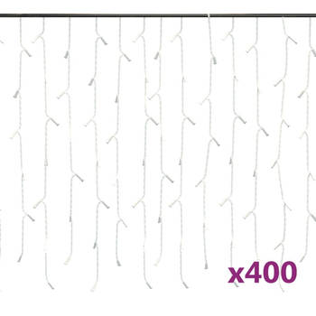 The Living Store Kerstverlichting - Lichtgordijn - 1000 x (40-72) cm - Meerkleurig - 400 LEDs