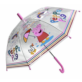 Peppa Pig meisjes paraplu 38 cm transparant