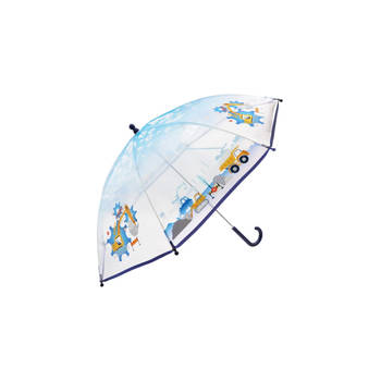 BB Jongens paraplu graafmachine transparant 70 cm