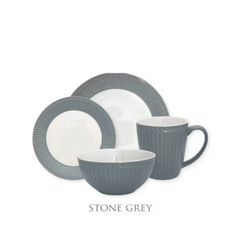 GreenGate Alice Stone Grey Serviesset 4-delig