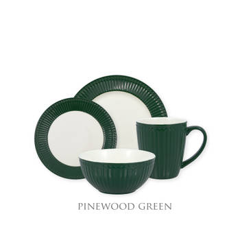 GreenGate Alice Pinewood Green Serviesset 4-delig