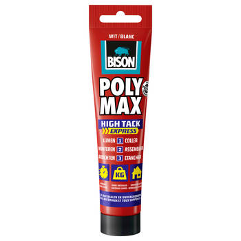 Bison - Poly Max High Tack Express Wit tube 165g