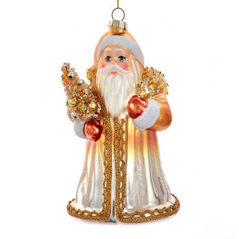 Kurt S. Adler - Ornament glas santa l17cm goud