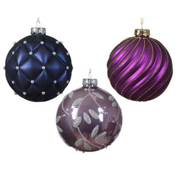 Decoris - Kerstbal glas d10 cm ass V kerst