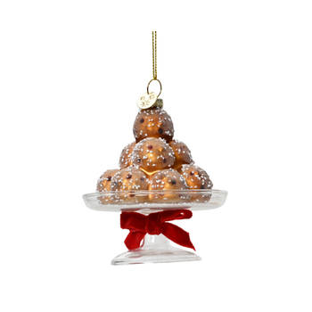 Decoris - Ornament glas L8b8h10 cm multi I kerst