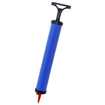 Ballenpomp/luchtpomp - met naald - blauw - 28 cm - Handpomp - Ballenpompen