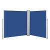 The Living Store Zijluifel Uittrekbaar - 140 x (0-600) cm - Blauw Polyester PU-Coating