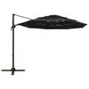 The Living Store Parasol 4-Laags - 300 x 300 x 247 cm - Polyester - Aluminium