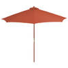 The Living Store Tuinparasol - Terracotta - 300 x 250 cm - 48 mm paaldiameter