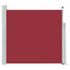 The Living Store Zijscherm Trendy UV-bestendig polyester - 170 x (0-300) cm (H x B) Rood