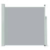 The Living Store Zijscherm - Grey - 170 x (0 - 300) cm - UV- en scheurbestendig polyester