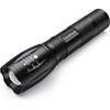 Travelhawk Zaklamp - Zaklamp Led - Zaklamp Militaire - 1000 Lumen - Waterproof - Zwart - 1 stuk