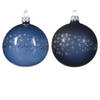 Decoris - Kerstbal glas d8 cm nachtblw a2 kerst