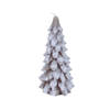 Decoris - Kaars wax d8h16.5 cm licht bruin kerst