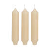 Hortus - Palermo kaarsen set 3 stuks dia. 3.5 x H 17 cm creme