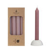 Hortus - Potlood kaarsen set 4 stuks dia. 2.2 x H 20 cm mauve rose