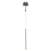 Urban Living Schoonmaak/afstoffen Ragebol telescoopsteel - uitschuifbaar tot 140 cm - grijs/geel - Ragebol
