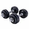 Gorilla Sports Dumbellset - Halterset - Gripper Gietijzer zwart - 30 kg