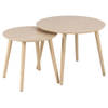 Repor salontafel set van 2 stuks. naturel.