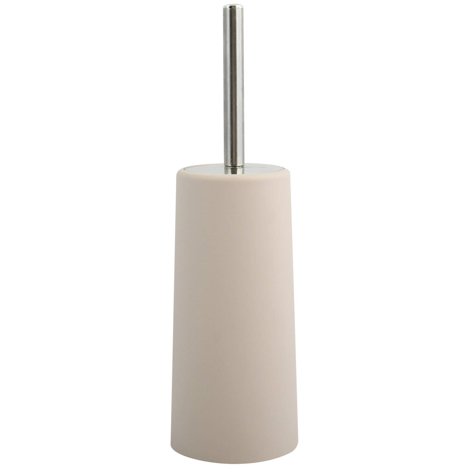 MSV Toiletborstel in houder/WC-borstel - beige - kunststof - 35 cm