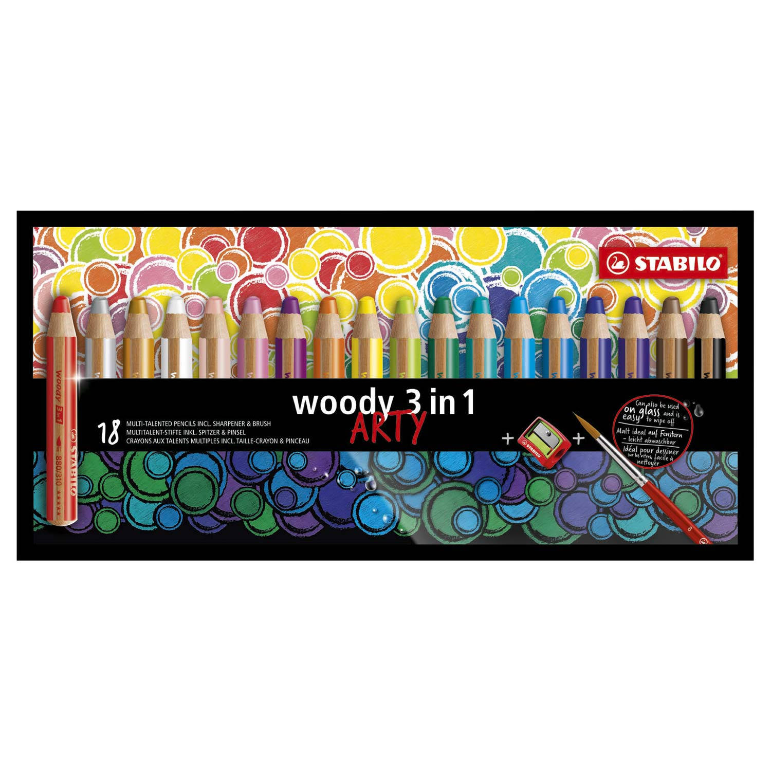 Kleurpotloden STABILO Woody 88018-1-20 etuià 18 kleuren...