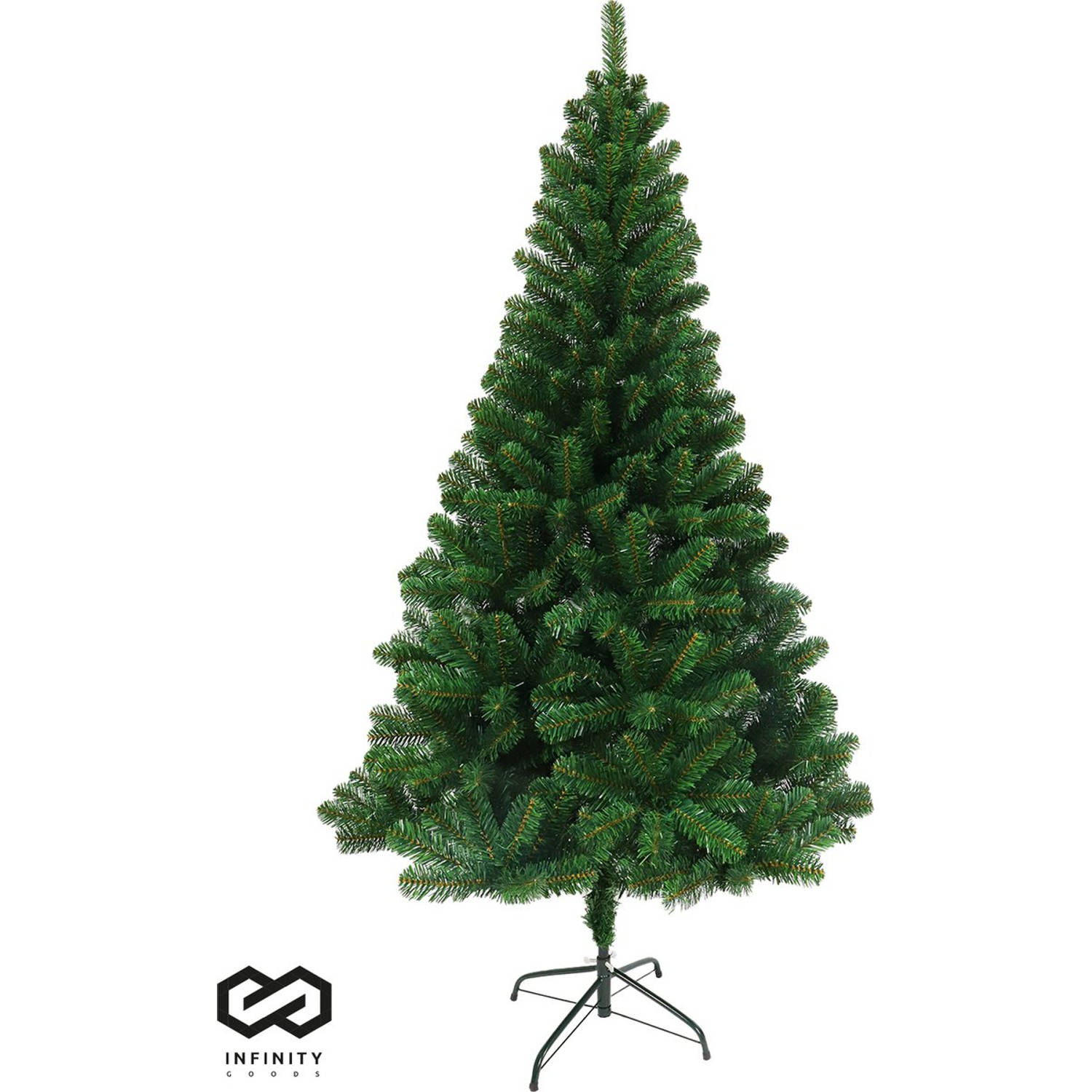 Infinity Goods Kunstkerstboom - 240 cm - Realistische Kunststof Kerstboom - Metalen Standaard - Zonder Verlichting -