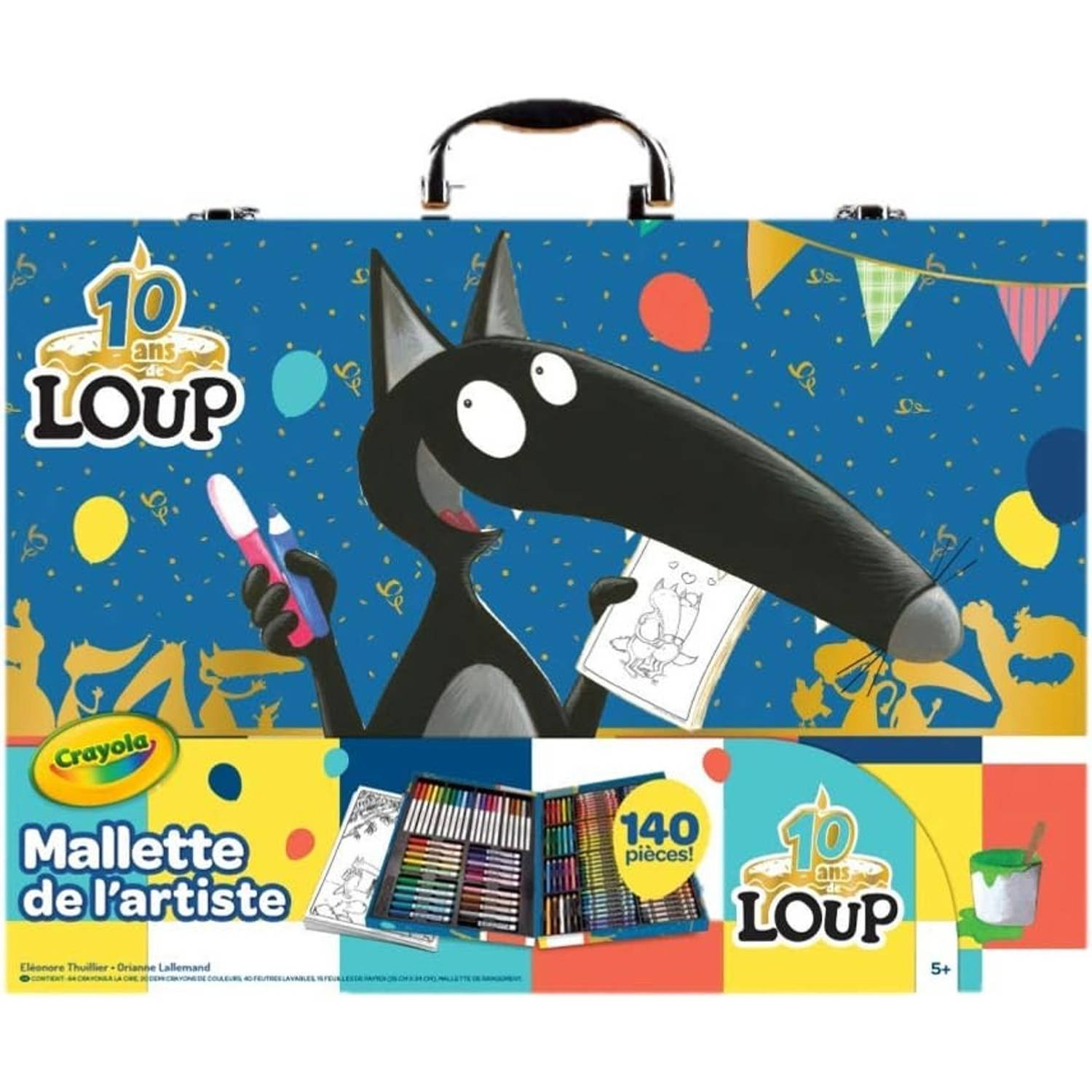 Crayola 10 ans de Loup - Mallette de L'artiste - Kleurkoffer 140 delig