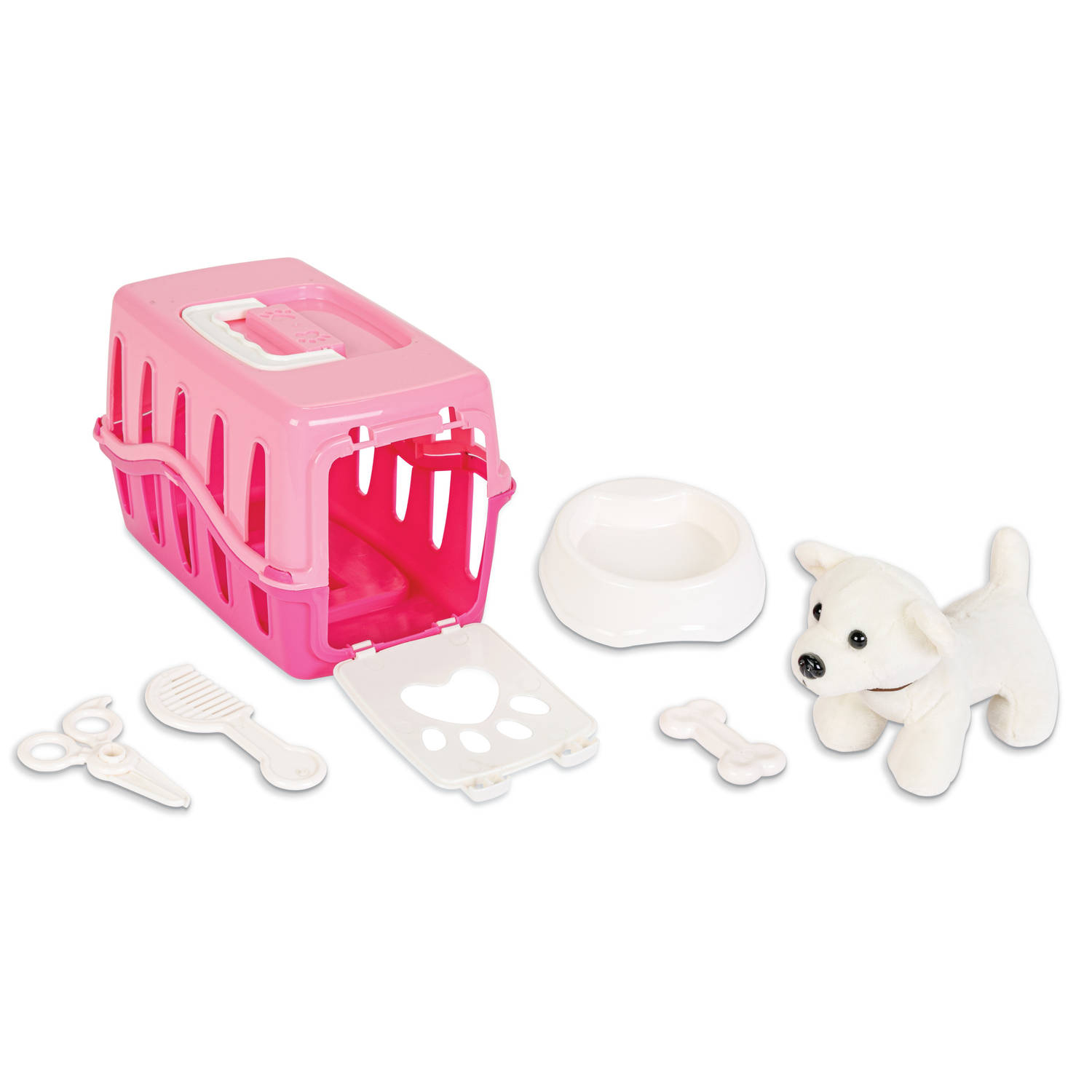 Pilsan My Cute Dog speelset roze-wit 7-delig